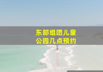 东部组团儿童公园几点预约