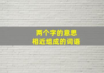 两个字的意思相近组成的词语