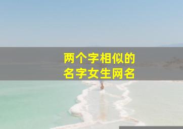 两个字相似的名字女生网名