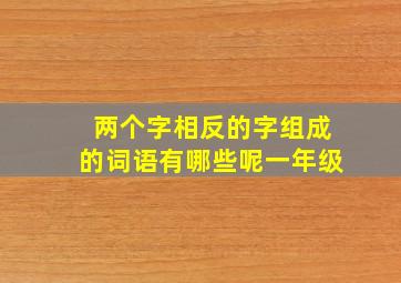 两个字相反的字组成的词语有哪些呢一年级