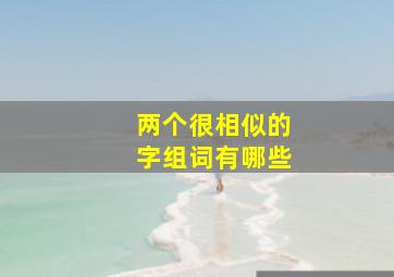 两个很相似的字组词有哪些