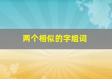 两个相似的字组词