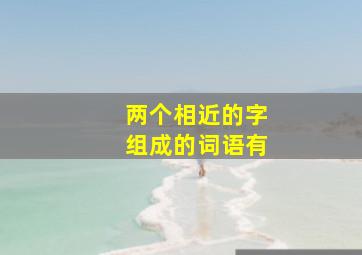 两个相近的字组成的词语有