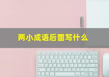 两小成语后面写什么