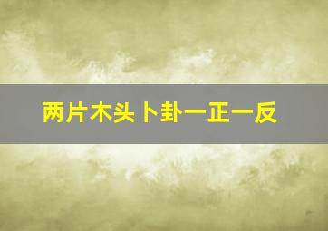 两片木头卜卦一正一反