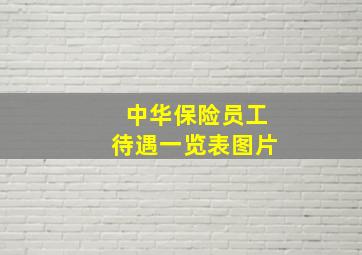 中华保险员工待遇一览表图片