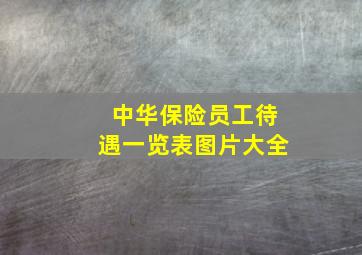 中华保险员工待遇一览表图片大全