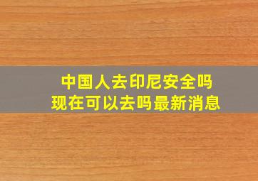 中国人去印尼安全吗现在可以去吗最新消息