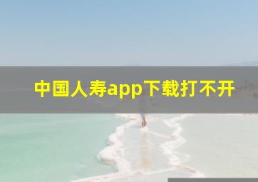 中国人寿app下载打不开