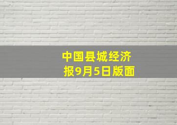 中国县城经济报9月5日版面