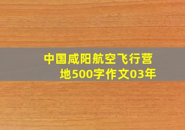 中国咸阳航空飞行营地500字作文03年