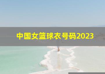 中国女篮球衣号码2023