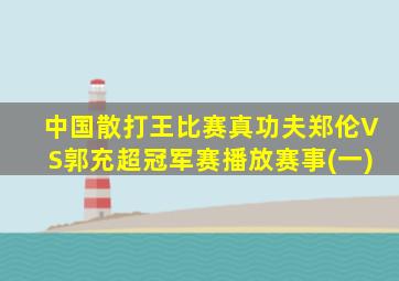 中国散打王比赛真功夫郑伦VS郭充超冠军赛播放赛事(一)