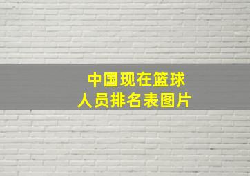 中国现在篮球人员排名表图片