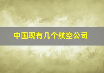 中国现有几个航空公司