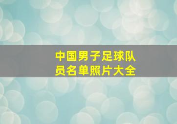 中国男子足球队员名单照片大全