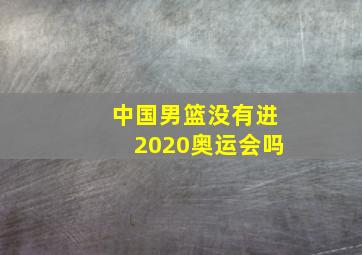 中国男篮没有进2020奥运会吗