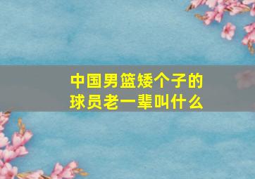 中国男篮矮个子的球员老一辈叫什么