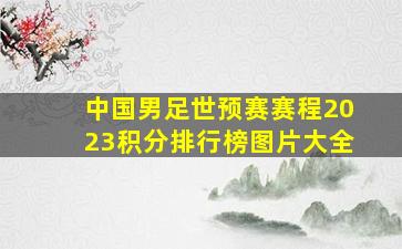 中国男足世预赛赛程2023积分排行榜图片大全