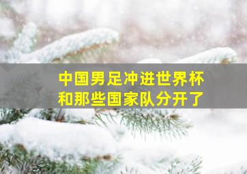 中国男足冲进世界杯和那些国家队分开了