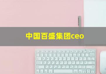 中国百盛集团ceo