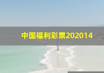 中国福利彩票202014