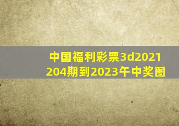 中国福利彩票3d2021204期到2023午中奖图