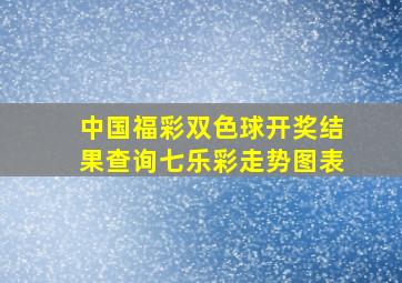 中国福彩双色球开奖结果查询七乐彩走势图表