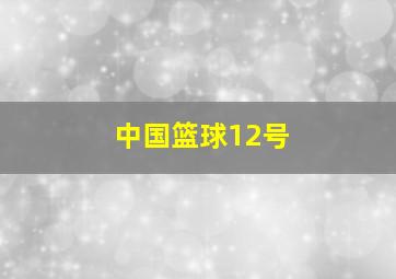 中国篮球12号