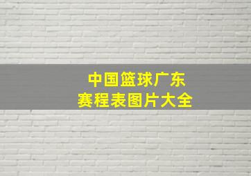 中国篮球广东赛程表图片大全