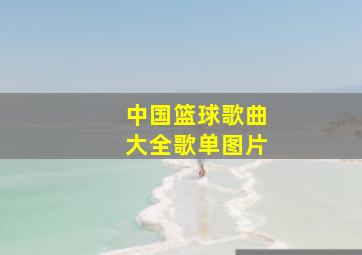 中国篮球歌曲大全歌单图片