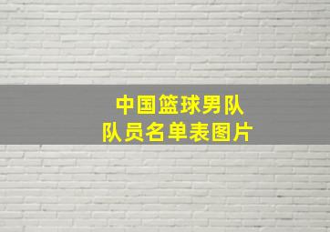 中国篮球男队队员名单表图片