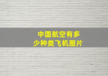 中国航空有多少种类飞机图片