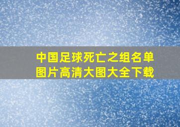 中国足球死亡之组名单图片高清大图大全下载