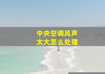 中央空调风声太大怎么处理