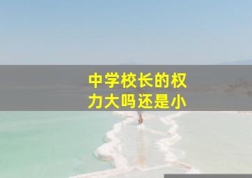 中学校长的权力大吗还是小