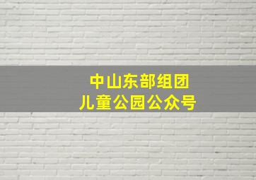 中山东部组团儿童公园公众号