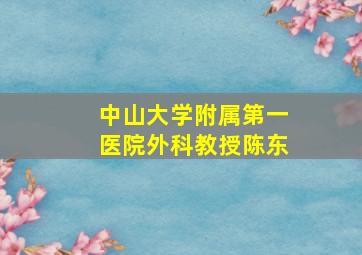 中山大学附属第一医院外科教授陈东