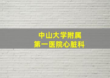 中山大学附属第一医院心脏科