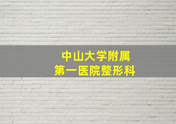 中山大学附属第一医院整形科