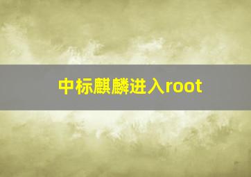 中标麒麟进入root