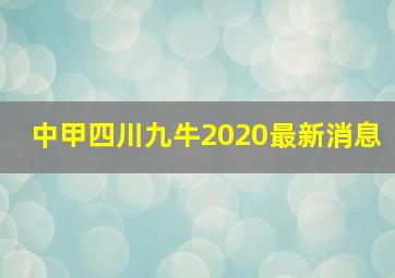 中甲四川九牛2020最新消息