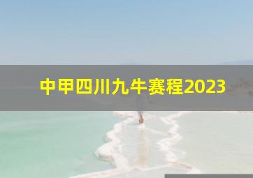 中甲四川九牛赛程2023