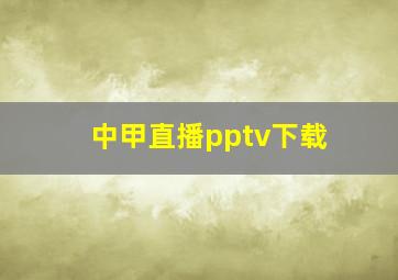 中甲直播pptv下载