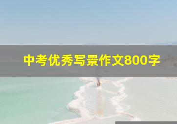 中考优秀写景作文800字