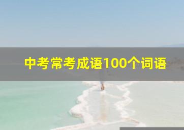 中考常考成语100个词语