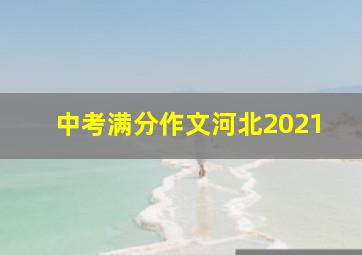 中考满分作文河北2021