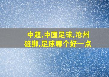 中超,中国足球,沧州雄狮,足球哪个好一点