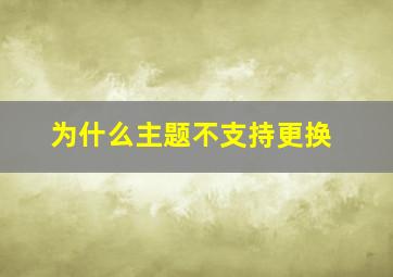 为什么主题不支持更换