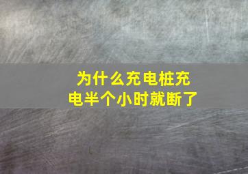 为什么充电桩充电半个小时就断了